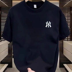 Outlet Pure Cotton Short-Sleeve T-Shirt for Men, 2025 Summer New Casual Loose Couple Half-Sleeve White Top Outlet Pure Cotton Short-Sleeve T-Shirt for Men, 2025 Summer New Casual Loose Couple Half-Sleeve White Top