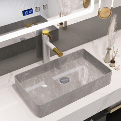 Nordic Light Luxury Gray Countertop Washbasin for Home Bathroom Ceramic Wash Basin Balcony Wash Basin Single Basin Nordic Light Luxury Gray Countertop Washbasin for Home Bathroom Ceramic Wash Basin Balcony Wash Basin Single Basin