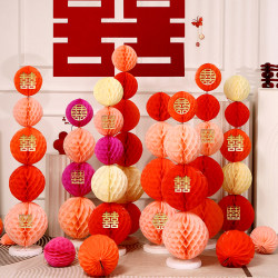 Wedding Room Decoration Honeycomb Ball Column Set Wedding Living Room Decoration Wedding Supplies Collection for Both Parties Engagement Special Wedding Room Decoration Honeycomb Ball Column Set Wedding Living Room Decoration Wedding Supplies Collection for Both Parties Engagement Special