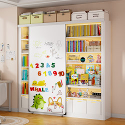 For Home Steel Library Bookshelf Whiteboard Door Integrated Wall-to-Wall Floor kids Bookcase Picture Book Storage Shelf For Home Steel Library Bookshelf Whiteboard Door Integrated Wall-to-Wall Floor kids Bookcase Picture Book Storage Shelf