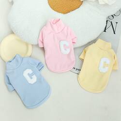 Pet German Velvet Bottoming Shirt Simple Warm Autumn and Winter Letters Thickened Outing Dog Clothes Double-sided Velvet Cat Bottoming Shirt Pet German Velvet Bottoming Shirt Simple Warm Autumn and Winter Letters Thickened Outing Dog Clothes Double-sided Velvet Cat Bottoming Shirt