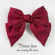 Wine red bow hair clip satin hair jewelry card hairpiece headwear French girl children's duckbill folder setting Wine red bow hair clip satin hair jewelry card hairpiece headwear French girl children's duckbill folder setting