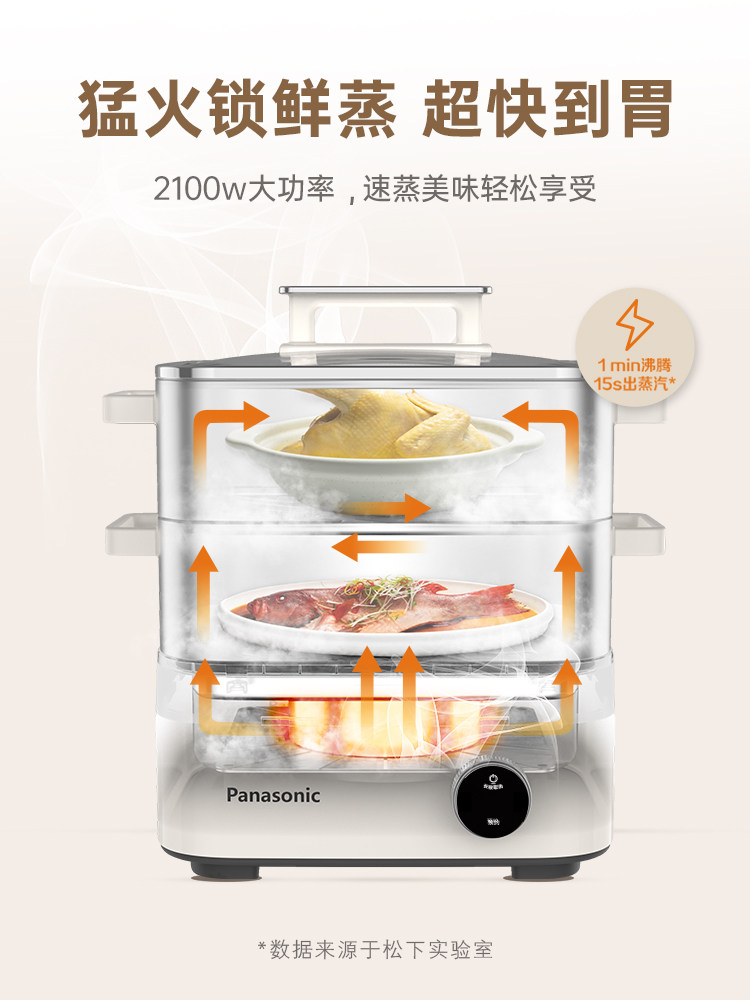 パナソニック ステンレス製電気蒸し器 - NF-ST1