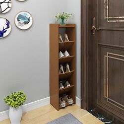 (Brown b without carving) Ultra-thin shoe cabinet with 17cm narrow doorway, simple space-saving V space, large capacity, small shoe rack (Brown b without carving) Ultra-thin shoe cabinet with 17cm narrow doorway, simple space-saving V space, large capacity, small shoe rack
