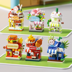 Street View Building Block House Particle Assembly Educational Puzzle Coffee Shop Decoration Boys and Girls Toys Children's Day Gift Prizes Street View Building Block House Particle Assembly Educational Puzzle Coffee Shop Decoration Boys and Girls Toys Children's Day Gift Prizes