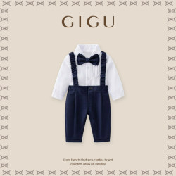 Baby's first birthday banquet dress, boy's super fashionable baby overalls, gentleman's suit, 100-day photoshoot clothing, spring Baby's first birthday banquet dress, boy's super fashionable baby overalls, gentleman's suit, 100-day photoshoot clothing, spring