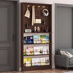 Bookshelf Floor-Standing Storage Rack Integrated Against the Wall Behind the Door, Ultra-Thin Children's Book and Newspaper Rack, Floor-Standing Reading Area Cabinet Bookshelf Floor-Standing Storage Rack Integrated Against the Wall Behind the Door, Ultra-Thin Children's Book and Newspaper Rack, Floor-Standing Reading Area Cabinet