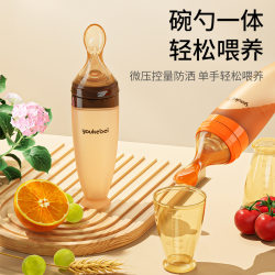 Youkebe baby supplementary food spoon silicone spoon rice paste spoon bottle squeeze soft spoon baby feeding supplementary food tools Youkebe baby supplementary food spoon silicone spoon rice paste spoon bottle squeeze soft spoon baby feeding supplementary food tools