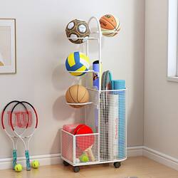 Home sports storage rack basketball football volleyball badminton racket fitness equipment placement storage ball rack Z3 Home sports storage rack basketball football volleyball badminton racket fitness equipment placement storage ball rack Z3