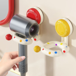 Suction cup hair dryer storage rack without hole punching Suction cup hair dryer storage rack without hole punching