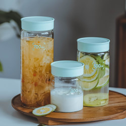 Bird's Nest Honey Dispensing Bottle Glass Jar Sealed Container Kitchen Household Grain Storage Jar Yogurt Cup White Fungus Breakfast Cup Bird's Nest Honey Dispensing Bottle Glass Jar Sealed Container Kitchen Household Grain Storage Jar Yogurt Cup White Fungus Breakfast Cup