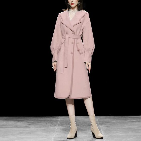 2025 new women's pink waist-hugging double-sided tweed coat for women's thickened mid-length wool woolen
2025 new women's pink waist-hugging double-sided tweed coat for women's thickened mid-length wool woolen