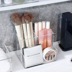 Makeup Brush Storage Box, Mirror Cabinet, Dormitory Desktop Multi-Compartment Beauty Transparent Eyeliner Eyebrow Pencil Holder, Acrylic Pen Holder Makeup Brush Storage Box, Mirror Cabinet, Dormitory Desktop Multi-Compartment Beauty Transparent Eyeliner Eyebrow Pencil Holder, Acrylic Pen Holder