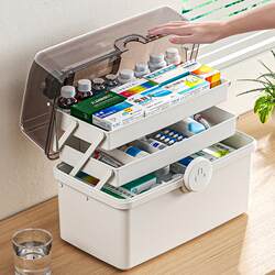 Medicine box for home, cute, large capacity, children's medicine, multi-layer medical storage box, first aid kit, small medicine box Medicine box for home, cute, large capacity, children's medicine, multi-layer medical storage box, first aid kit, small medicine box