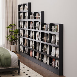 Retro Black Ultra-thin Magazine Rack Multi-layer Storage Display Rack Integrated Wall Small Bookshelf Floor Storage Rack Narrow Cabinet Retro Black Ultra-thin Magazine Rack Multi-layer Storage Display Rack Integrated Wall Small Bookshelf Floor Storage Rack Narrow Cabinet