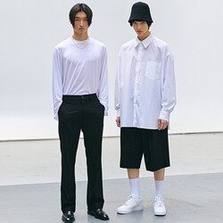 SS-XWR design casual shorts men's loose wide-leg summer thin suit pants Korean style trendy five-point pants SS-XWR design casual shorts men's loose wide-leg summer thin suit pants Korean style trendy five-point pants