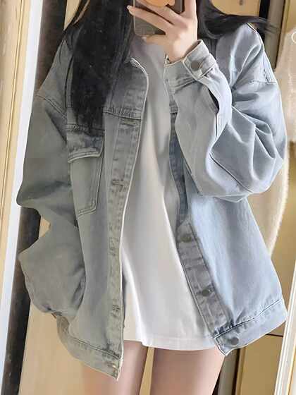 American retro blue denim jacket for women spring and autumn 2025 new loose casual versatile jacket shirt jacket
American retro blue denim jacket for women spring and autumn 2025 new loose casual versatile jacket shirt jacket