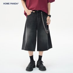 HomePanda black washed denim shorts for men HomePanda black washed denim shorts for men