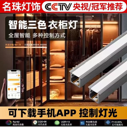 Embedded Smart Three-Color Cabinet Light Led Sensor Under-Cabinet Light Wardrobe Light Strip Wine Cabinet Bookcase Invisible Shelf Light Embedded Smart Three-Color Cabinet Light Led Sensor Under-Cabinet Light Wardrobe Light Strip Wine Cabinet Bookcase Invisible Shelf Light