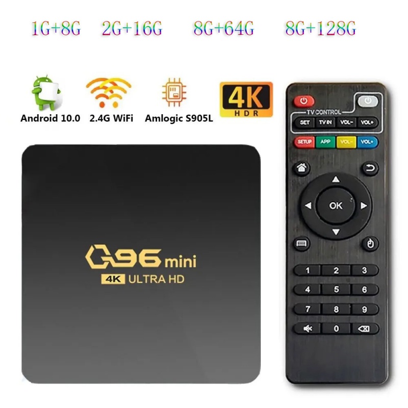 Q96 ̴ Ʈ TV ڽ ȵ̵ 10 AMLOGIC S905L  ھ 4G-