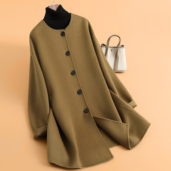 Double-sided wool coat for women mid-length 2024 new high-end design wool autumn and winter loose large-size jacket
Double-sided wool coat for women mid-length 2024 new high-end design wool autumn and winter loose large-size jacket