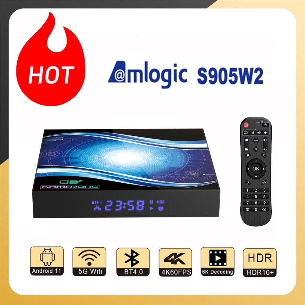 AMLOGIC S905W2 ȵ̵ 11.0 Ʈ TV ڽ 4K 5G WIFI SAMING ME-