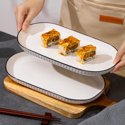 2025 New High-End Pure White Fish Plate Ceramic Household Large Fish Plate Home Steamed Fish Plate Creative Dish Plate Dinner Plate 2025 New High-End Pure White Fish Plate Ceramic Household Large Fish Plate Home Steamed Fish Plate Creative Dish Plate Dinner Plate