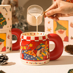 Cute Ceramic Mug Souvenir Couple Mug High-Value Breakfast Cup Household Drinking Cup Girl Birthday Gift Cute Ceramic Mug Souvenir Couple Mug High-Value Breakfast Cup Household Drinking Cup Girl Birthday Gift