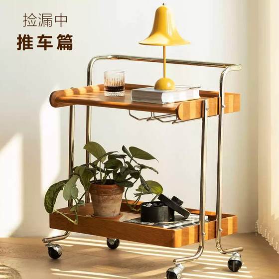 (Beifu cart special price area) Retro solid wood edge table Medium mobile cart living room sofa tea table
(Beifu cart special price area) Retro solid wood edge table Medium mobile cart living room sofa tea table