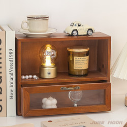 Desktop Storage Cabinet, Desk Top Vintage Storage Rack, Miscellaneous Items, Cups, Perfume, Cosmetics, Coffee Storage Box, Wooden Desktop Storage Cabinet, Desk Top Vintage Storage Rack, Miscellaneous Items, Cups, Perfume, Cosmetics, Coffee Storage Box, Wooden