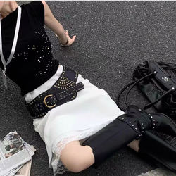 American Retro Waist Belt, Large Belt for Women, Y2K Style, Western Style Wide Belt, Irregular Design, 2025 New Trendy Style American Retro Waist Belt, Large Belt for Women, Y2K Style, Western Style Wide Belt, Irregular Design, 2025 New Trendy Style