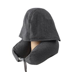 Hooded U-shaped pillow, foam particle multi-function pillow, portable lunch break neck pillow, outdoor travel pillow, U-shaped pillow Hooded U-shaped pillow, foam particle multi-function pillow, portable lunch break neck pillow, outdoor travel pillow, U-shaped pillow