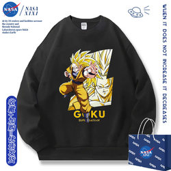 Nasa Dragon Ball Collaboration Crewneck Sweatshirt for Men 2025 New Autumn Jacket Vegeta Goku Anime Clothing Nasa Dragon Ball Collaboration Crewneck Sweatshirt for Men 2025 New Autumn Jacket Vegeta Goku Anime Clothing