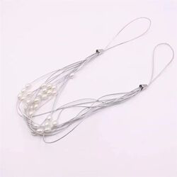 75cm rice pearl curtain wall hook fixed tie rope F strap decorative accessories light luxury pearl buckle ring tie 75cm rice pearl curtain wall hook fixed tie rope F strap decorative accessories light luxury pearl buckle ring tie