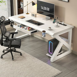Solid Wood Computer Table with Drawer Bedroom Home Study Table Simple Desk Office Desk Double E-Sports Table Workbench Solid Wood Computer Table with Drawer Bedroom Home Study Table Simple Desk Office Desk Double E-Sports Table Workbench