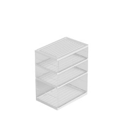 Transparent double row folding shoe rack multi-layer space-saving simple shoe cabinet indoor installation-free foldable shoe storage box Transparent double row folding shoe rack multi-layer space-saving simple shoe cabinet indoor installation-free foldable shoe storage box