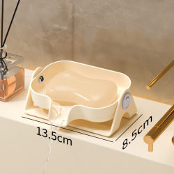 Bathroom light luxury soap box soap storage rack bathroom punch-free suction cup wall-mounted drain rack home storage Bathroom light luxury soap box soap storage rack bathroom punch-free suction cup wall-mounted drain rack home storage