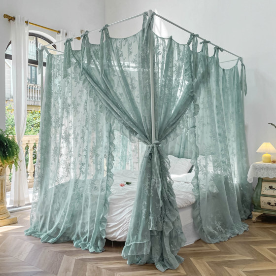 Mosquito net home use 2023 new bedroom three-door French lace floor-standing princess style high-end bedroom yarn quality
Mosquito net home use 2023 new bedroom three-door French lace floor-standing princess style high-end bedroom yarn quality