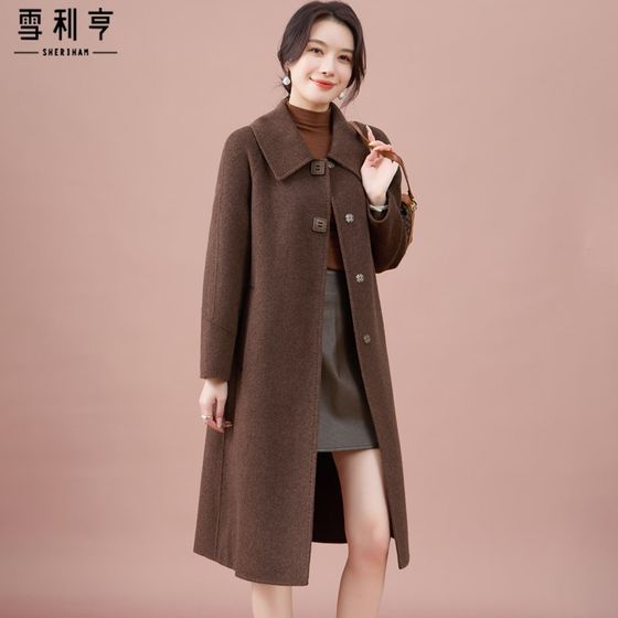 Mom double-sided wool h-coat for women's mid-length 2025 autumn and winter new A-line loose slimming double-sided wool jacket
Mom double-sided wool h-coat for women's mid-length 2025 autumn and winter new A-line loose slimming double-sided wool jacket