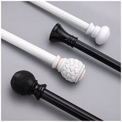 Thickened aluminum alloy curtain rod, extra thick Roman rod, single rod, double rod curtain track, curtain rod bracket, free accessories Thickened aluminum alloy curtain rod, extra thick Roman rod, single rod, double rod curtain track, curtain rod bracket, free accessories