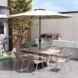 Outdoor leisure table and chair combination set courtyard waterproof sun protection outdoor balcony with umbrella open-air garden terrace outside Outdoor leisure table and chair combination set courtyard waterproof sun protection outdoor balcony with umbrella open-air garden terrace outside