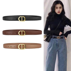Concise Kite First-Layer Cowhide Soft Genuine Leather Belt Women's Belt 2025 New Versatile Jeans Belt Concise Kite First-Layer Cowhide Soft Genuine Leather Belt Women's Belt 2025 New Versatile Jeans Belt