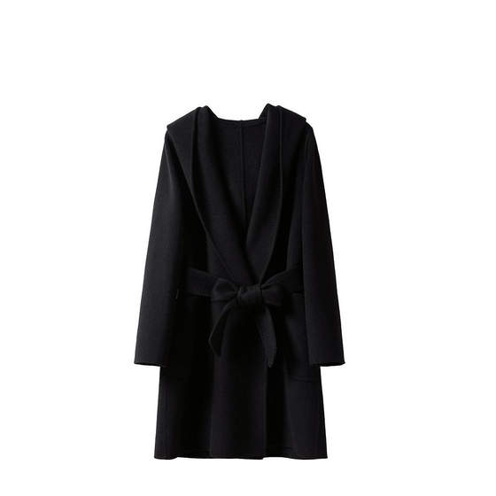 Minimalist and high-end hooded double-sided mid-length coat AL3319
Minimalist and high-end hooded double-sided mid-length coat AL3319