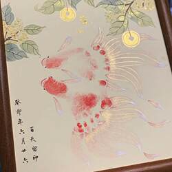 Baby's one-year-old hand and foot print painting, baby's ritual sense of full moon and 100 days souvenir, one year old and one gift commemorative footprint photo frame Baby's one-year-old hand and foot print painting, baby's ritual sense of full moon and 100 days souvenir, one year old and one gift commemorative footprint photo frame
