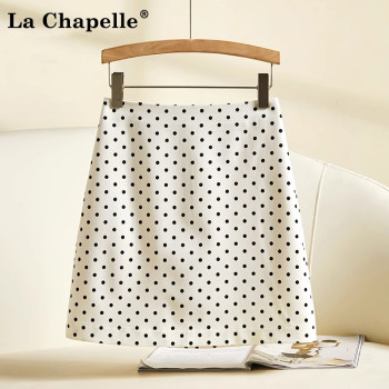 La Chapelle white polka dot short skirt for women 2025 summer high waist slim small A-line hip skirt 
La Chapelle white polka dot short skirt for women 2025 summer high waist slim small A-line hip skirt