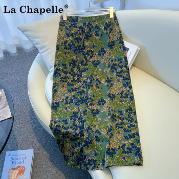 La Chapelle temperament floral skirt for women in summer 2025 new high-waisted slim chiffon a-line straight hip skirt La Chapelle temperament floral skirt for women in summer 2025 new high-waisted slim chiffon a-line straight hip skirt