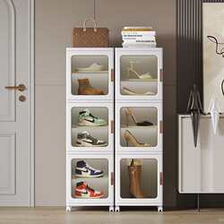 Folding shoe box shoe storage box transparent shoe cabinet sneaker display cabinet storage artifact space-saving shoe shelf home Folding shoe box shoe storage box transparent shoe cabinet sneaker display cabinet storage artifact space-saving shoe shelf home