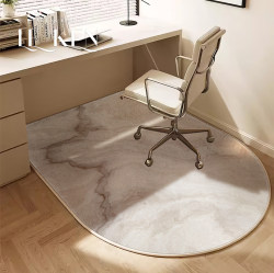 Arched bedroom desk swivel chair carpet study desk computer wheelchair special floor mat light luxury high-end feeling Arched bedroom desk swivel chair carpet study desk computer wheelchair special floor mat light luxury high-end feeling