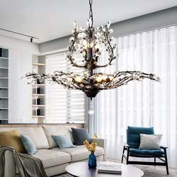 Yida Lighting American Countryside Creative Personalized Iron Retro Tree Branches Living Room Dining Study Crystal Chandelier Yida Lighting American Countryside Creative Personalized Iron Retro Tree Branches Living Room Dining Study Crystal Chandelier