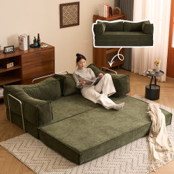Folding Dual-Purpose Module Compression Sofa Bed for Living Room and Bedroom, Home Use, Lazy Pudding Retro Style Tatami Sofa Folding Dual-Purpose Module Compression Sofa Bed for Living Room and Bedroom, Home Use, Lazy Pudding Retro Style Tatami Sofa